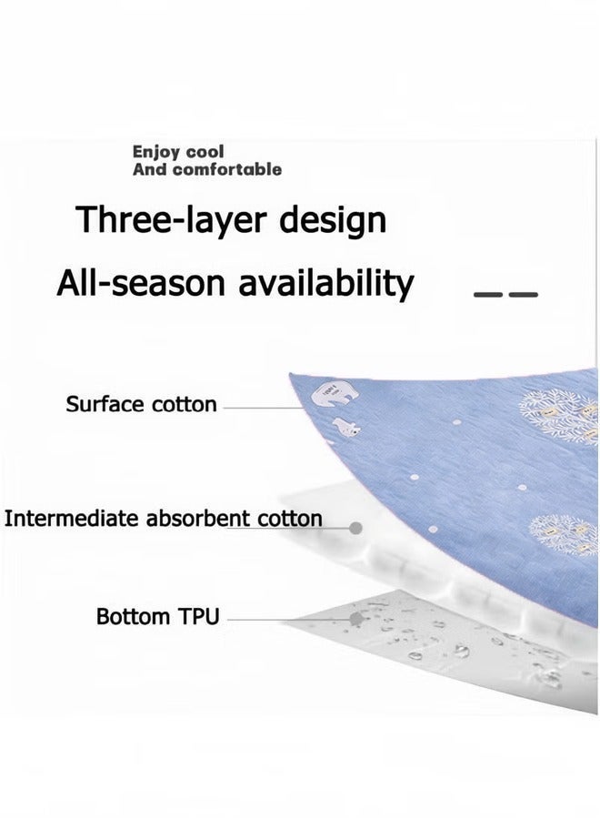 آيسيورا 70 × 90 سم وسادة سرير مضادة للماء للأطفال، وسادة مرتبة قابلة للغسل، وسادات سفلية قابلة لإعادة الاستخدام، غطاء لترطيب سلس للأطفال الصغار والكبار - Image 3